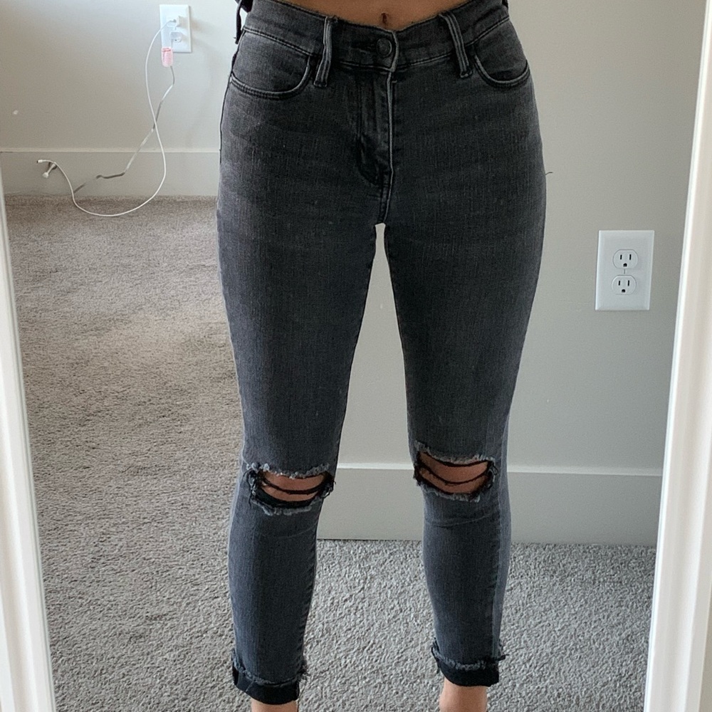Black ripped Jeggings